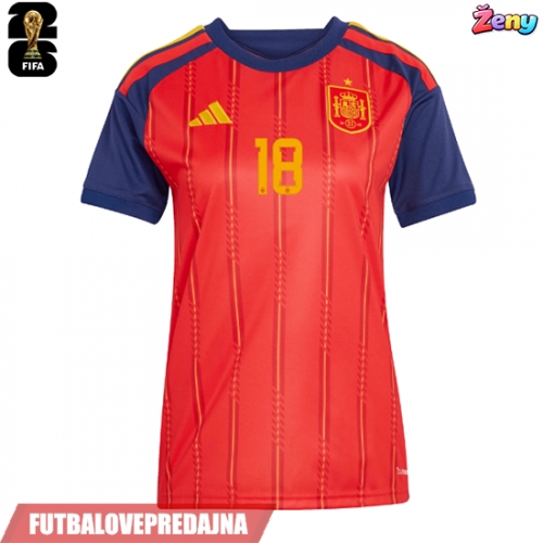 Lacne Ženy Futbalové dres Španielsko Martin Zubimendi #18 MS 2026 Krátky Rukáv - Domáci